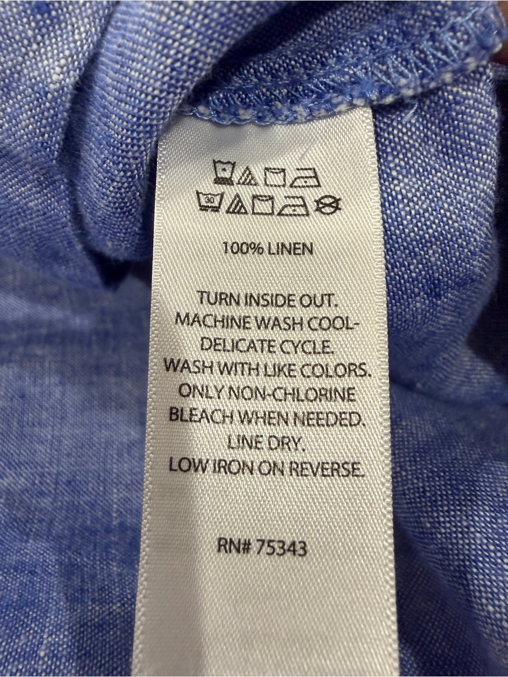 Sigrid Olsen Blue Knee Length Sleeveless 100% Linen V Neck
Shift Dress Sz M - Picture 6 of 10